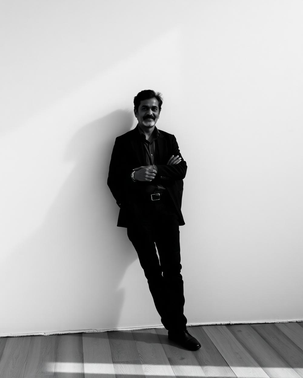 Portrait of the founder and curator of Numaaish